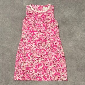 Lilly Pulitzer Pink and White Aubria Shift Dress